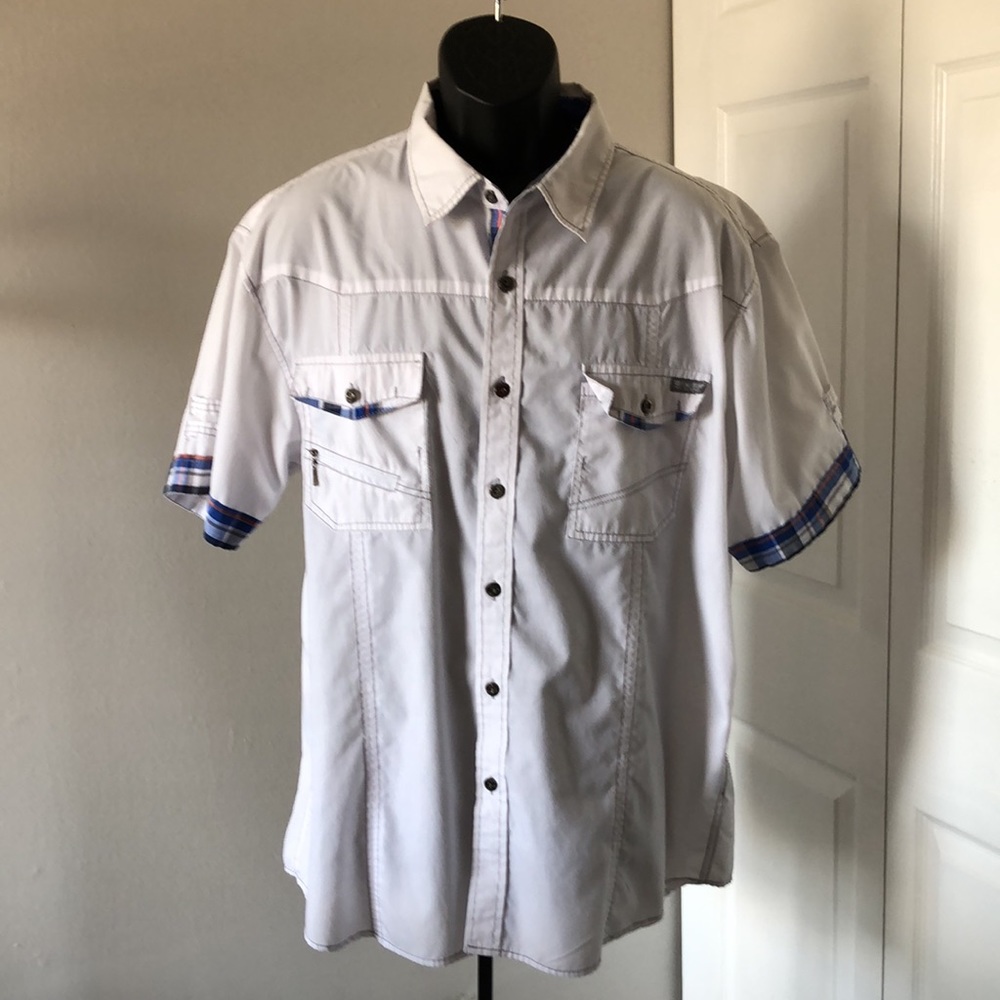 ❤️3X20 Casual Pilot Style White Men Shirt | 2X